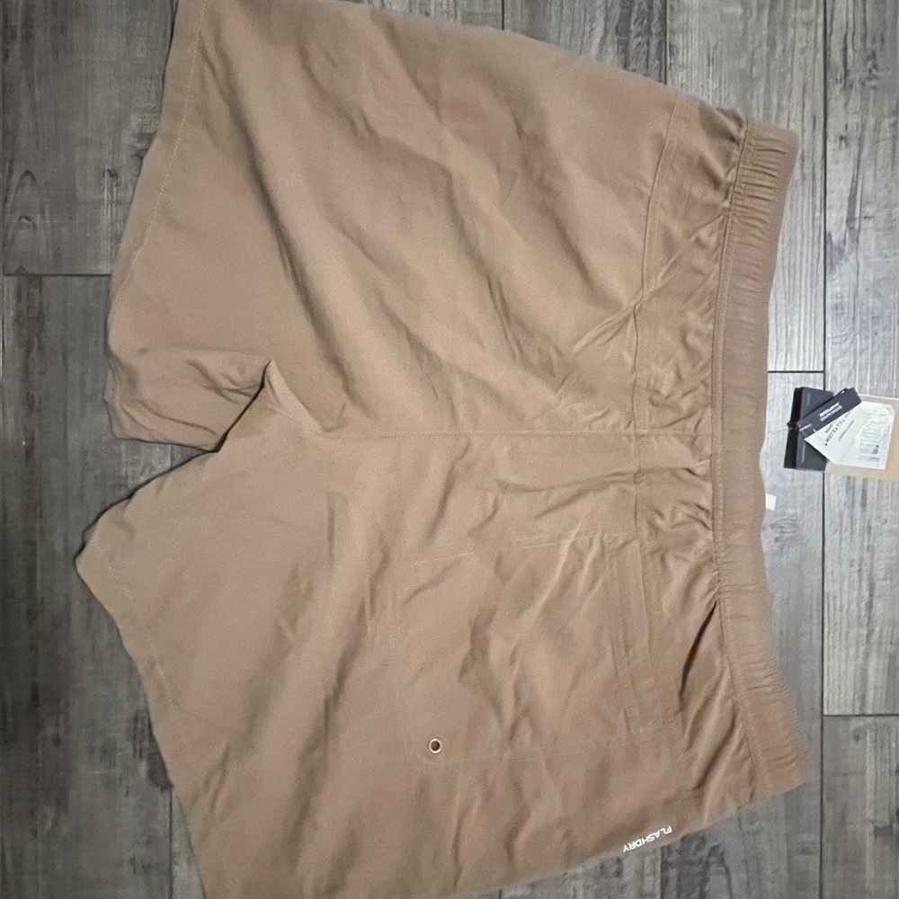 The North Face Tan Athletic Shorts with White Drawstring - Picture 6 of 7